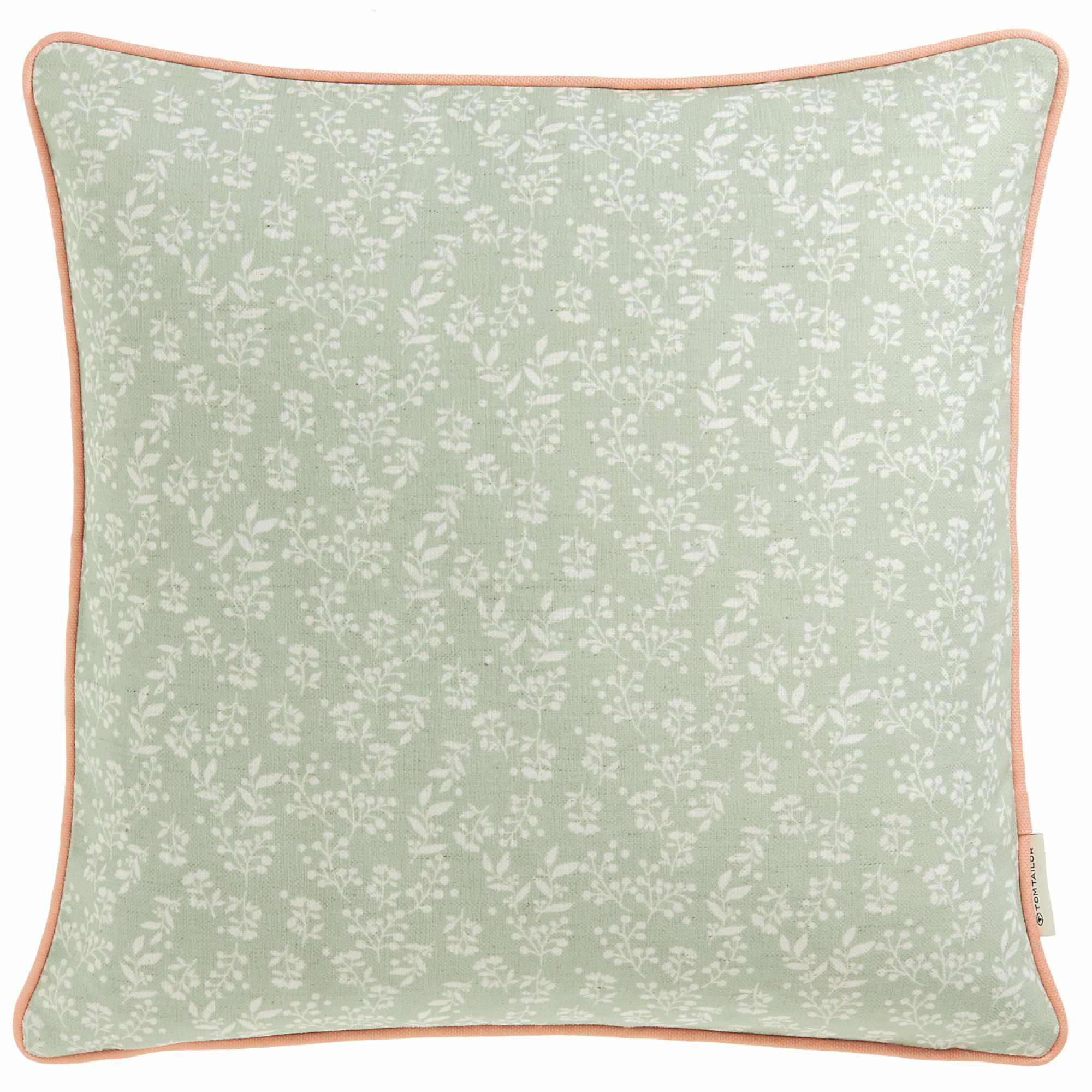 ZIERKISSENHÜLLE BLOOM - Grün, Textil (45/45cm) - Tom Tailor