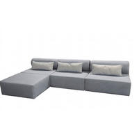 GARTENSOFA BALI M - Wetterfeste Balkonmöbel & Lounge Sofa Außen - Moderne Outdoor Couch für Garten - Balkon & Terrasse - Grau - Grau, Kunststoff (336/78/100cm) - Trada