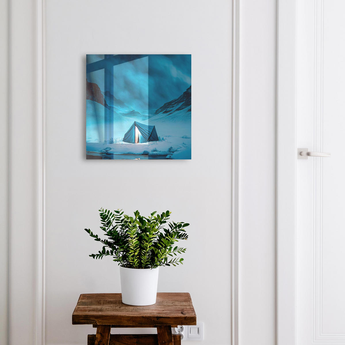 SCHLÜSSELBOX Schwarz 30x30 cm- Türöffnung nach rechts - Blaue Nacht - Blau, Metall (30/30/5cm) - TULUP