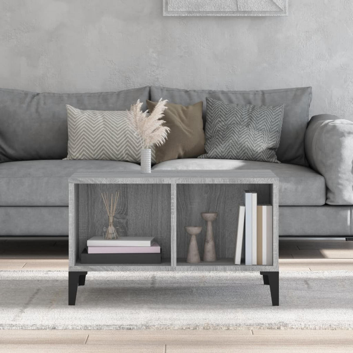 COUCHTISCH Grau Sonoma 60x50x36,5 cm Holzwerkstoff - Grau, Holzwerkstoff (60/50/36.5cm) - furnicato