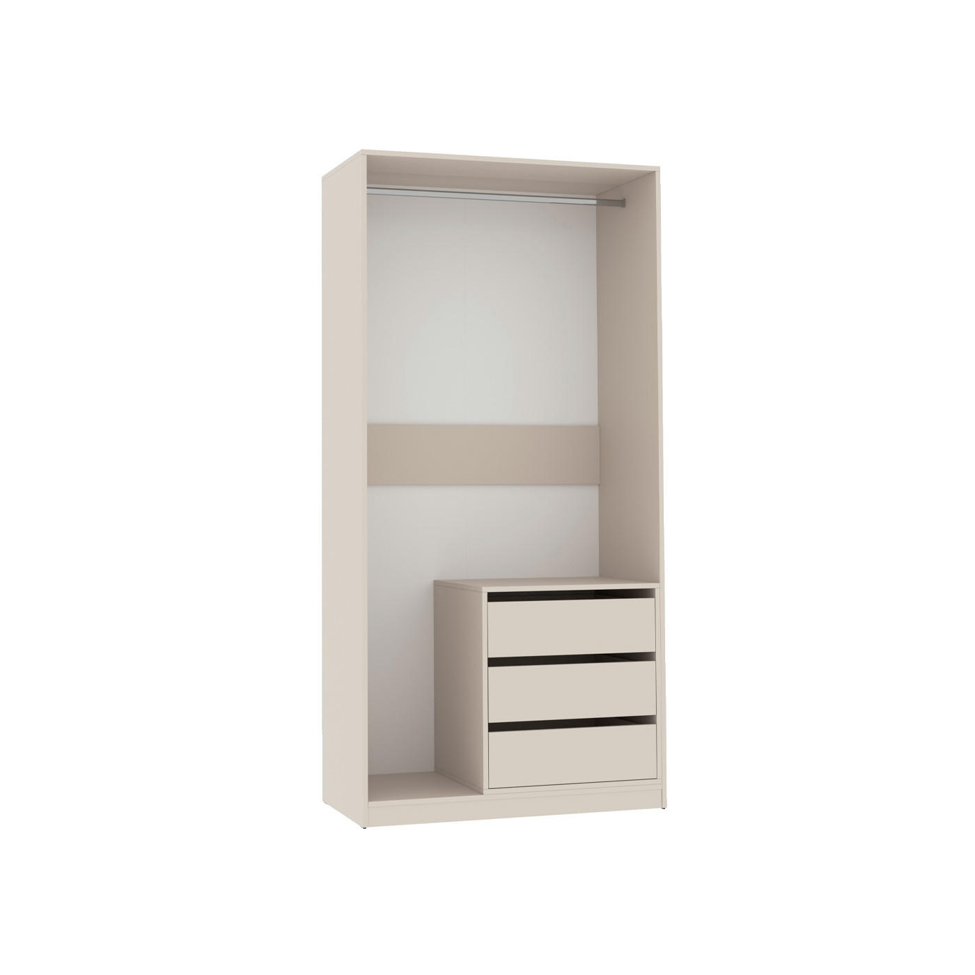 GARDEROBENSCHRANK OFFEN TRES 11C CASHMERE 100/206/51 cm - Kaschmir, Holzwerkstoff (100/206/51cm) - Marmex Möbel