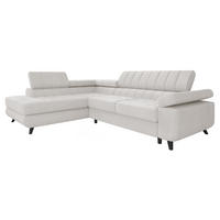 ECKSOFA Nord Premium, Seite: Links - Anthrazit/Creme, Holz/Textil (264/203cm) - MIRJAN24