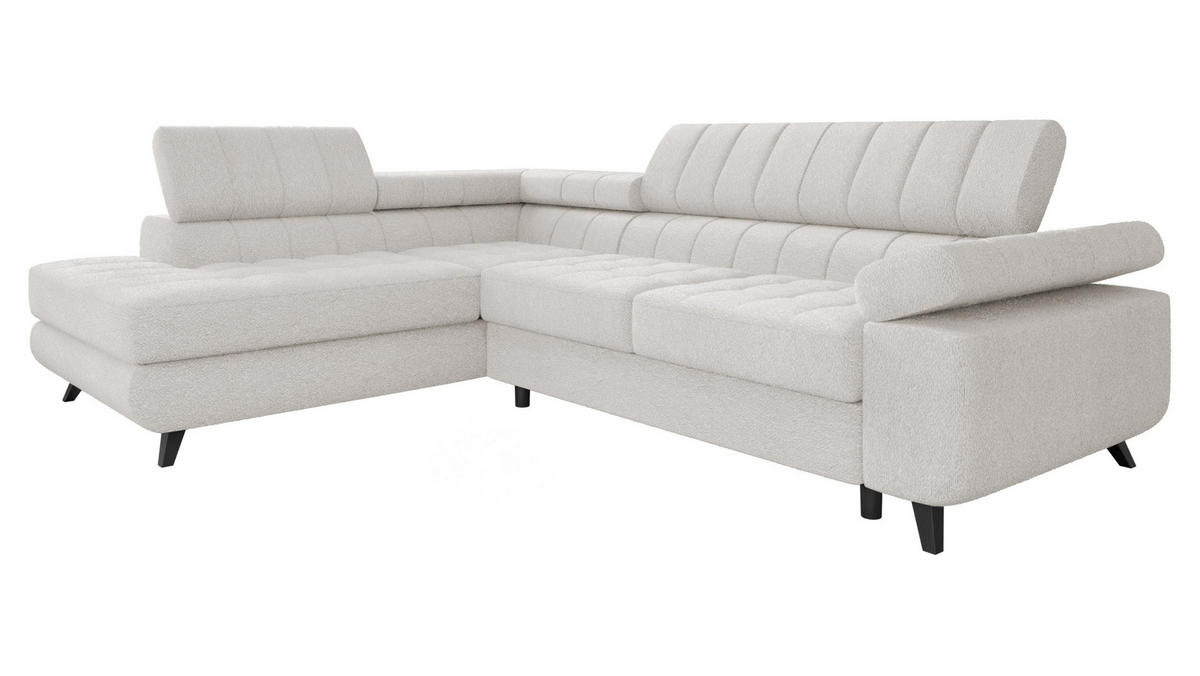 ECKSOFA Nord Premium, Seite: Links - Anthrazit/Creme, Holz/Textil (264/203cm) - MIRJAN24