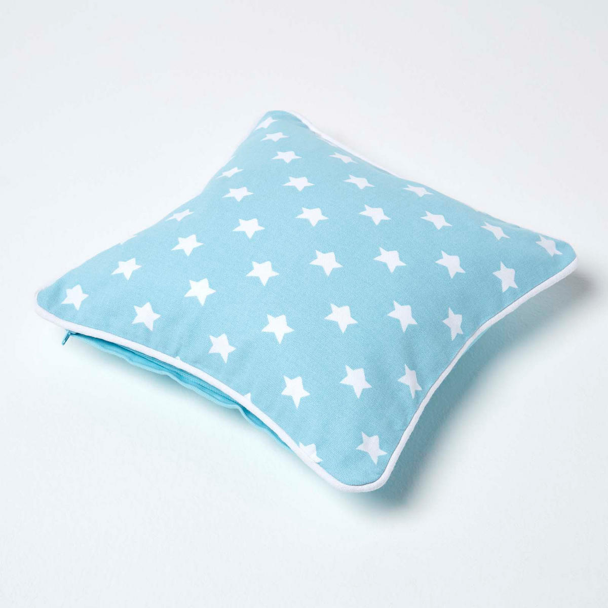 KISSENHÜLLE Sterne 30/30 cm, 100% Baumwolle - Blau, Textil (30/30cm) - Homescapes
