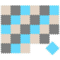 SPIELMATTE ab Null - 270/90 cm Puzzlematte Grau - Multicolor, Kunststoff (30/30cm) - Littletom