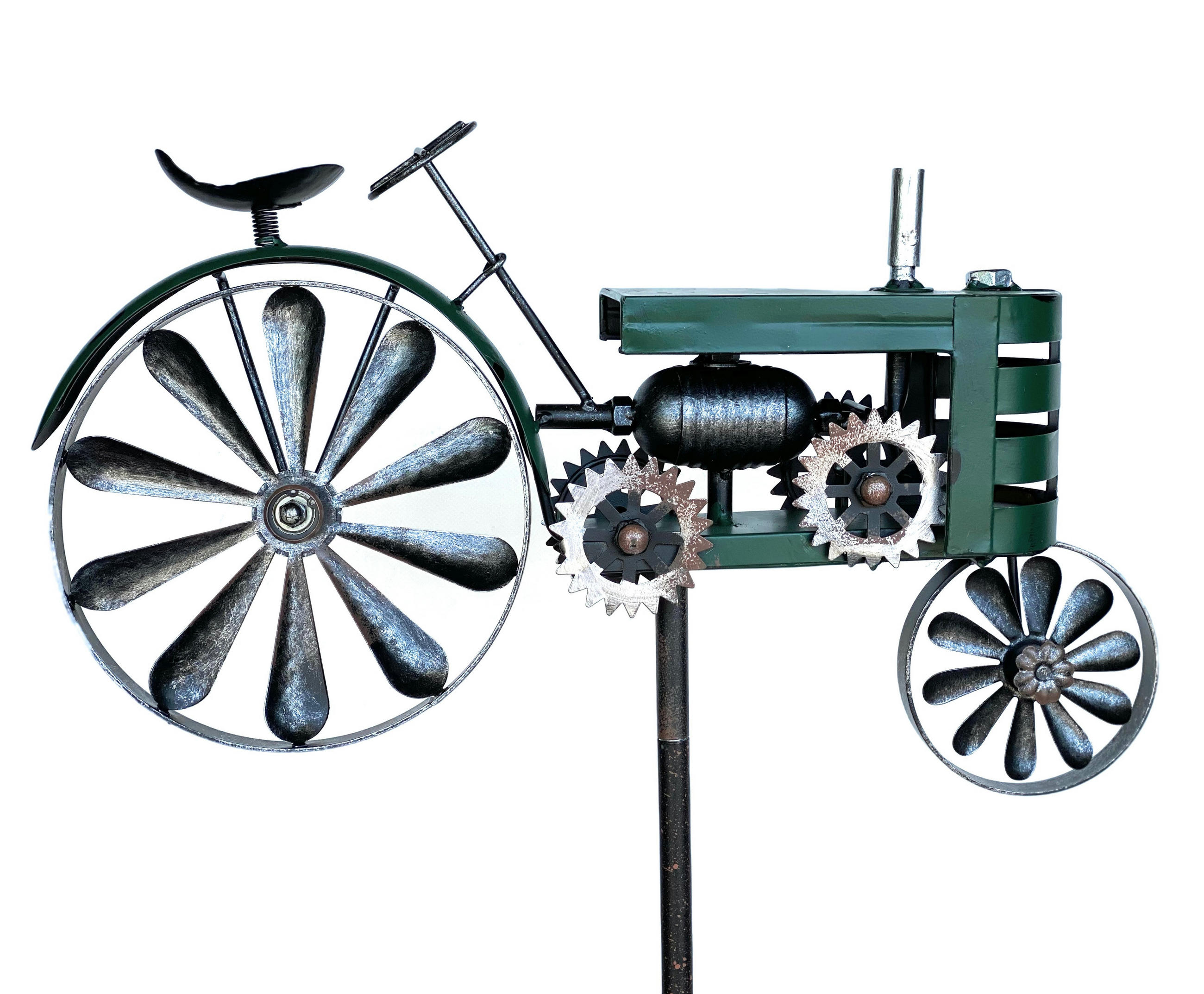 GARTENSTECKER Metall Traktor XL 160 cm Trecker Grün - Grün, Metall (45/160/9.5cm) - DanDiBo