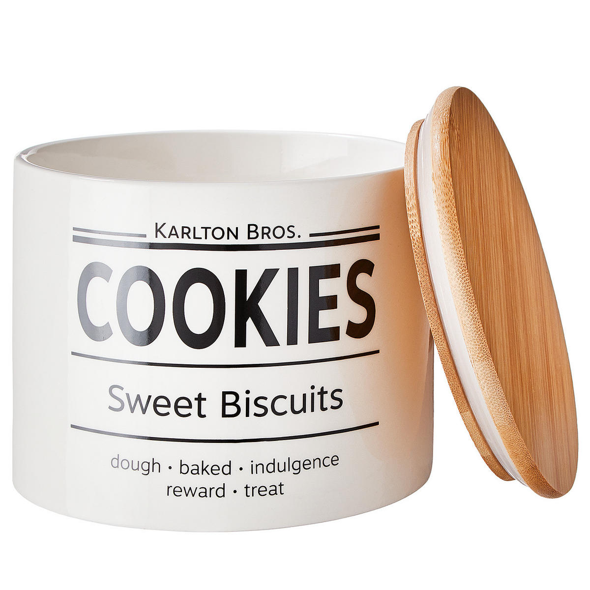 VORRATSDOSE Karlton Bros. - Weiß, Keramik (15/12/15cm) - Butlers