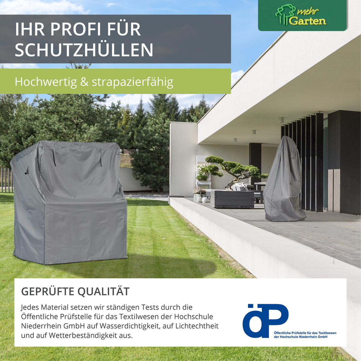 STRANDKORBHÜLLE SHP-20021 - Grau, Kunststoff (125/165/100cm) - mehr Garten