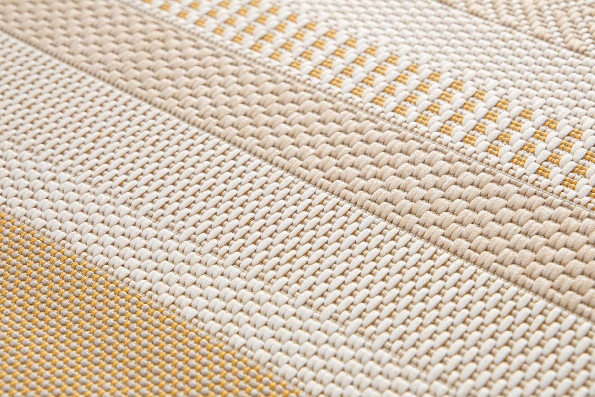 TEPPICH für Innen- und Außenbereich gestreift gelb - Gelb, Textil (160/230cm) - AFK Living
