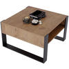 COUCHTISCH Holzwerkstoff rechteckig stabil Nussbaumfarben 45/71.5/68cm - Nussbaumfarben/Schwarz, Holzwerkstoff (71.5/68/45cm) - CraftPAK