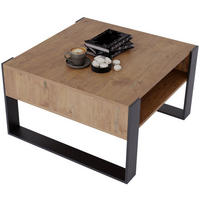 COUCHTISCH Holzwerkstoff rechteckig stabil Nussbaumfarben 45/71.5/68cm - Nussbaumfarben/Schwarz, Holzwerkstoff (71.5/68/45cm) - CraftPAK
