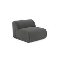 SESSEL Bouclé-Stoff Graphitgrau 75cm - Graphitfarben/Grau, Textil (75/67/97cm) - Sia Home