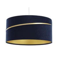HÄNGELEUCHTE Blau 40/20 cm - Blau/Goldfarben, Kunststoff (40/0.4/20cm) - ONZENO
