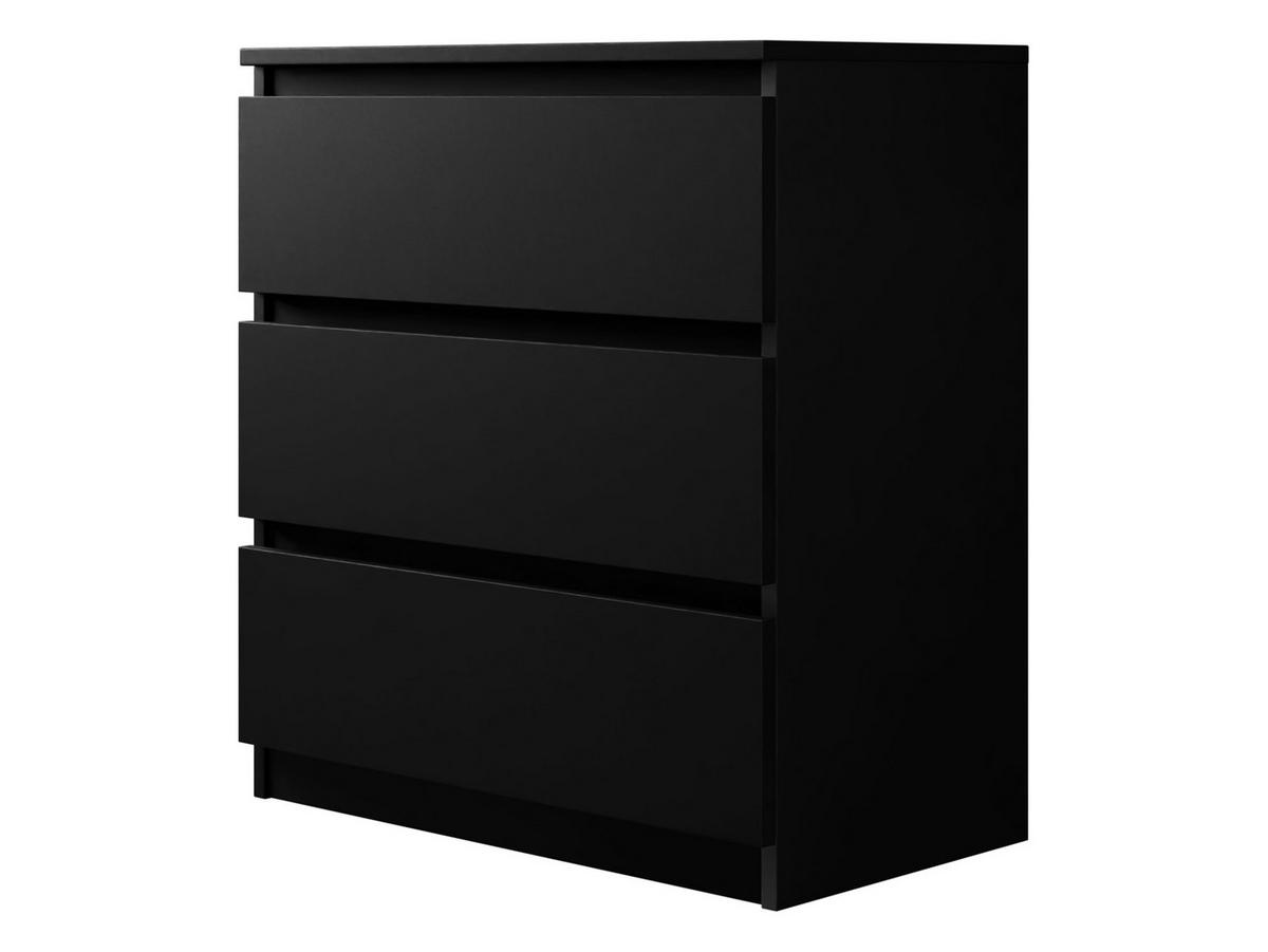 KOMMODE Malwa M3 - Schwarz, Holzwerkstoff (70/77/40cm) - MIRJAN24