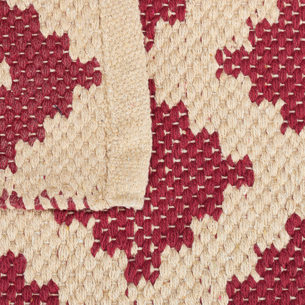 LÄUFER - Beige/Rot, Textil (70/140cm) - Relaxdays