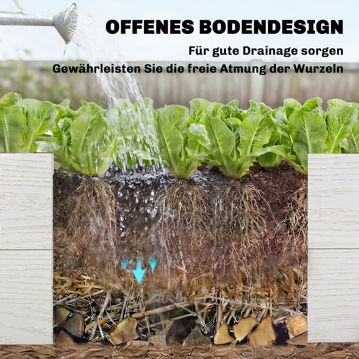 HOCHBEET Kunststoff Weiß - Weiß, Kunststoff (80/64/120cm) - Outsunny