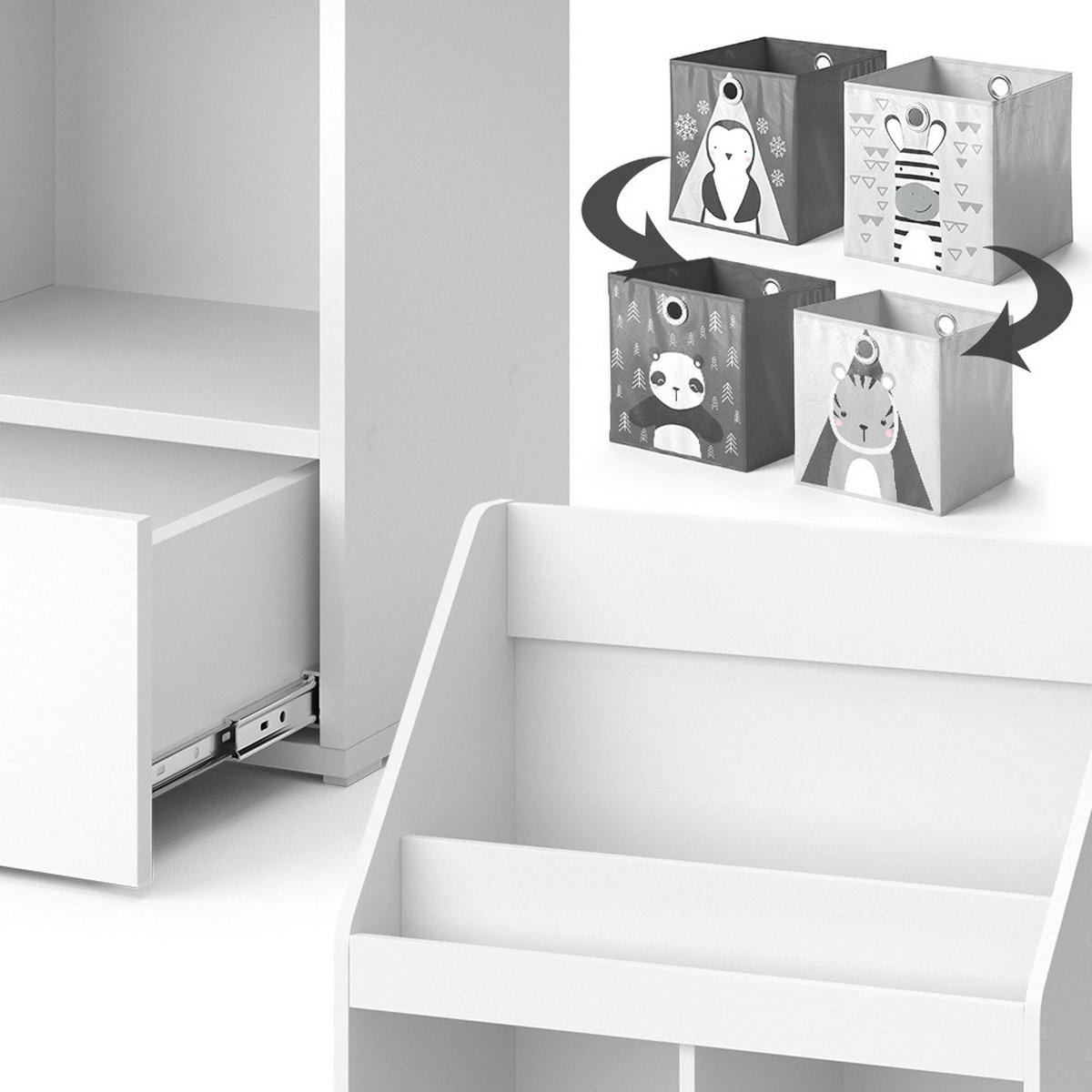 DĚTSKÁ POLIČKA Luigi Bílá - bílá, kompozitní dřevo (72/96.2/31.2cm) - Vicco