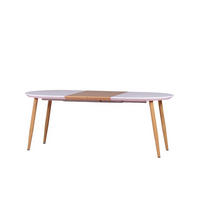 ESSTISCH Ausziehbar Oval Weiß 90/140/75 cm - Weiß, Holz (90/140/75cm) - Nest Dream