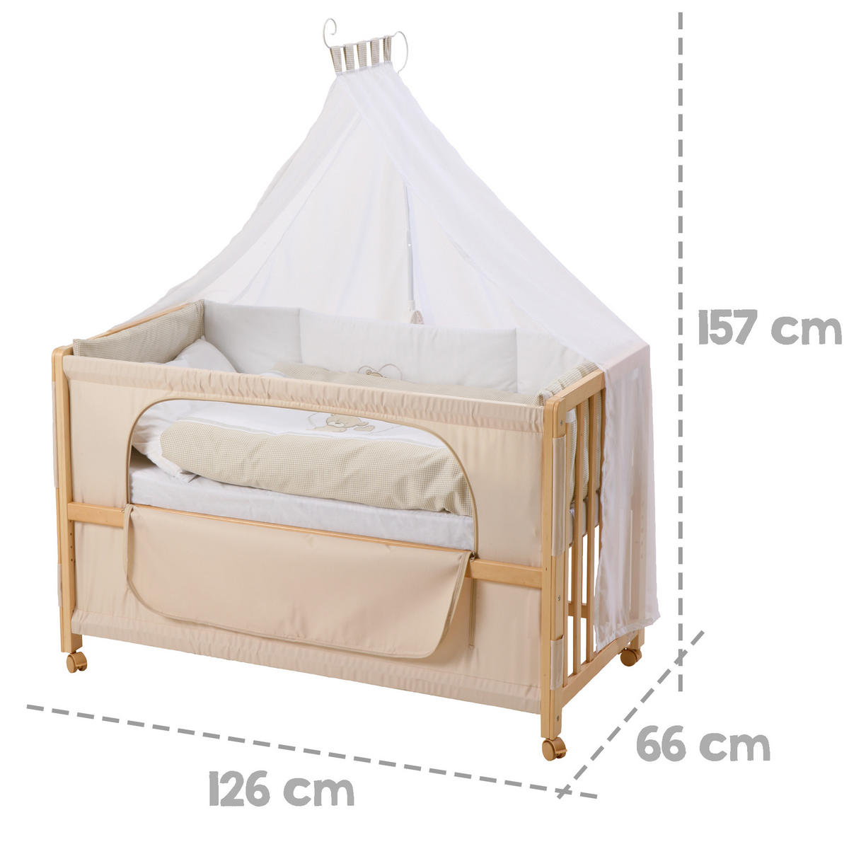 BABYBETT Liebhabär 5er-Set 60 x 120 cm - Beige/Naturfarben, Holzwerkstoff (60/120cm) - Roba