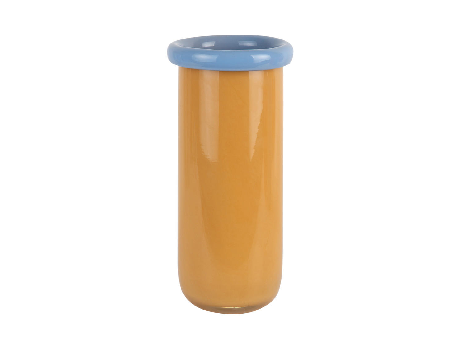 VASE Plegado Gelb 14/14/30.5 cm - Gelb, Glas (30.5cm) - Present Time