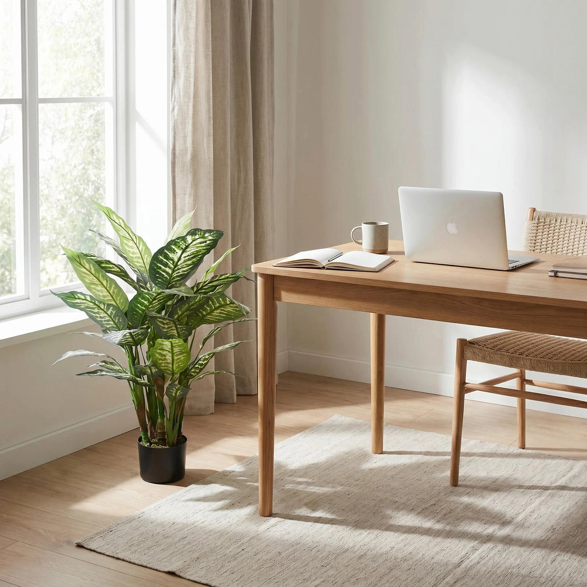 KUNSTPFLANZE Künstliche Dieffenbachia – Calienne 70 cm - Naturfarben, Kunststoff (70cm) - aplanta