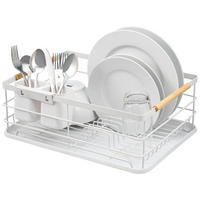 ABTROPFGESTELL mit Besteckfach und Wanne - Weiß, Metall (43/15.5/32cm) - eluno