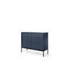 KOMMODE Melody II 2D2S Dunkelblau + Schwarz - Schwarz/Dunkelblau, Holzwerkstoff (104/83/39cm) - Möblo