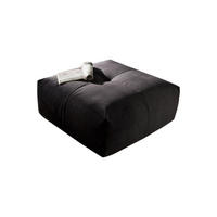 POLSTERHOCKER PALACE Schwarz Velvet - Schwarz, Textil (86/41/86cm) - KAWOLA