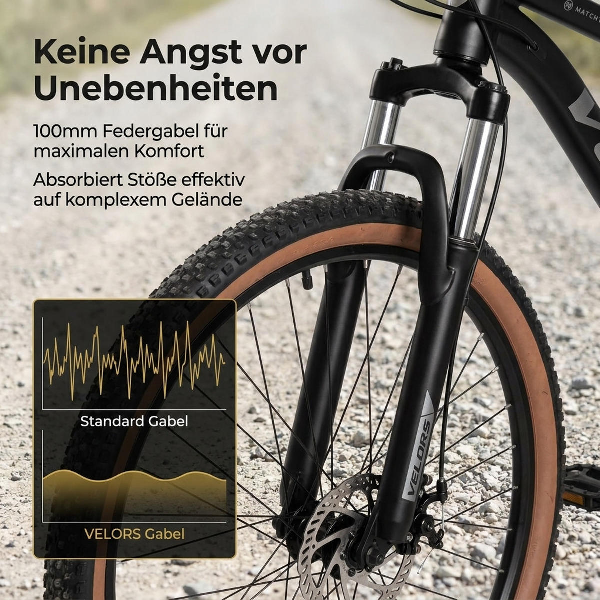 MOUNTAINBIKE 27,5 Zoll Schwarz + Grau – 21-Gang Schaltung - Doppelscheibenbremsen – Carbonstahl - Schwarz, Metall (20cm) - Oxeza