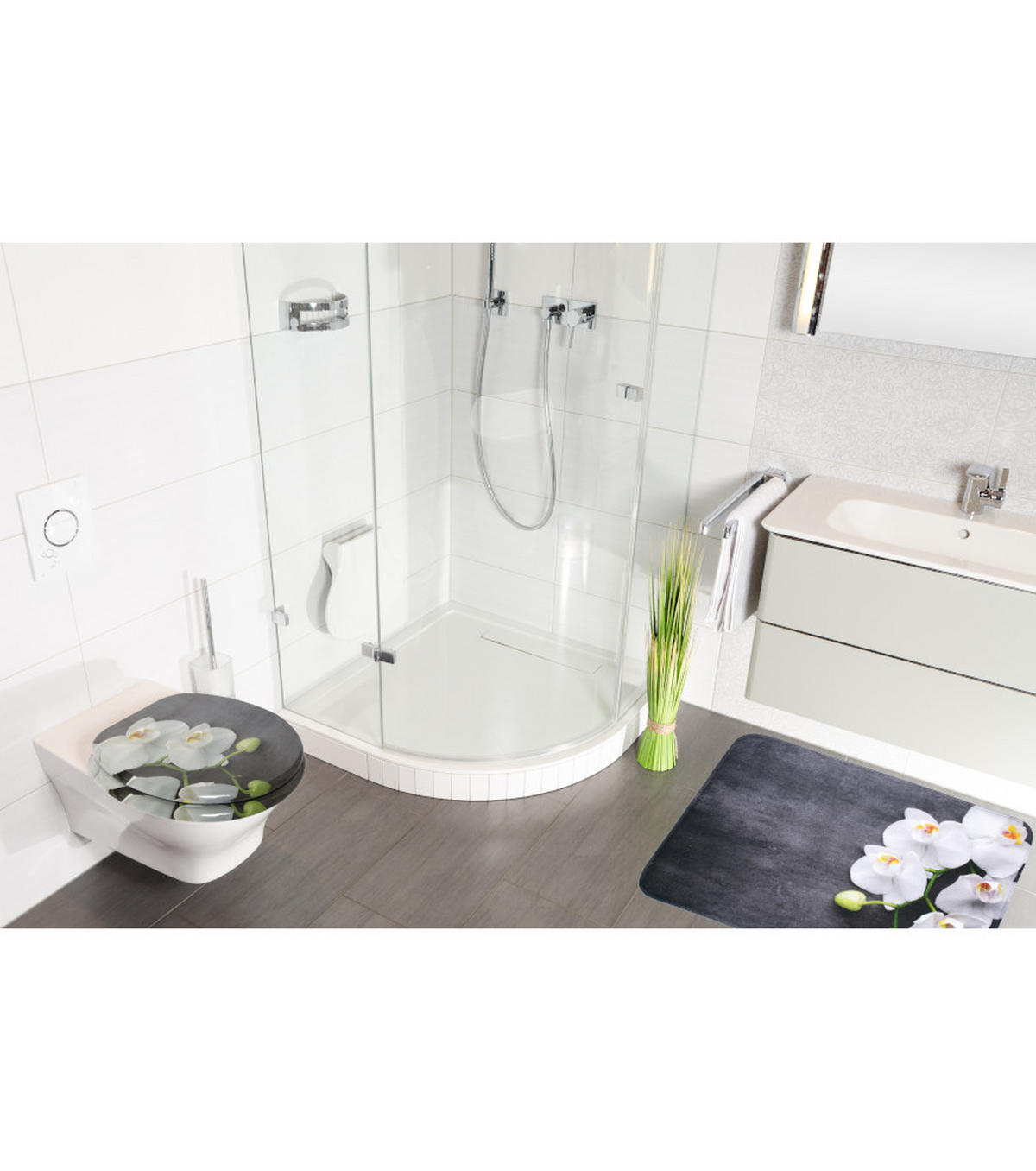 BADTEPPICH Pretty 70 x 110 cm - Grau, Textil (70/110cm) - Sanilo