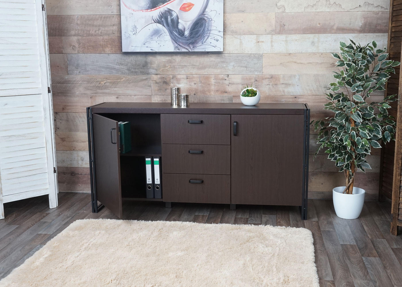 SIDEBOARD Dunkelbraun - Dunkelbraun, Holzwerkstoff (160/80/40cm) - MCW