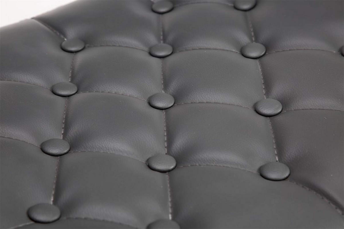 BARHOCKER Dubai, 2er Set, Gestell Metall in Chromoptik, Kunstleder Grau - Chromfarben/Grau, Kunststoff/Textil (52/100/55cm) - TPFLiving