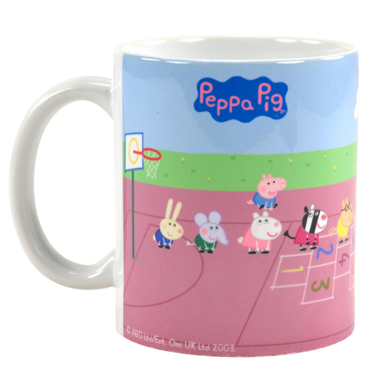 BECHER Peppa Wutz Spielfeld Mehrfarbig 320 ml - Multicolor, Keramik (0.32L) - United Labels