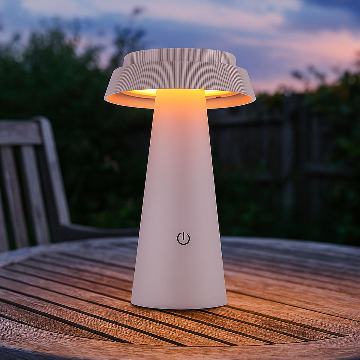 LED AUSSENLEUCHTE Rosa mit Touchdimmer - Rosa, Kunststoff (14/14/23cm) - Globo Lighting