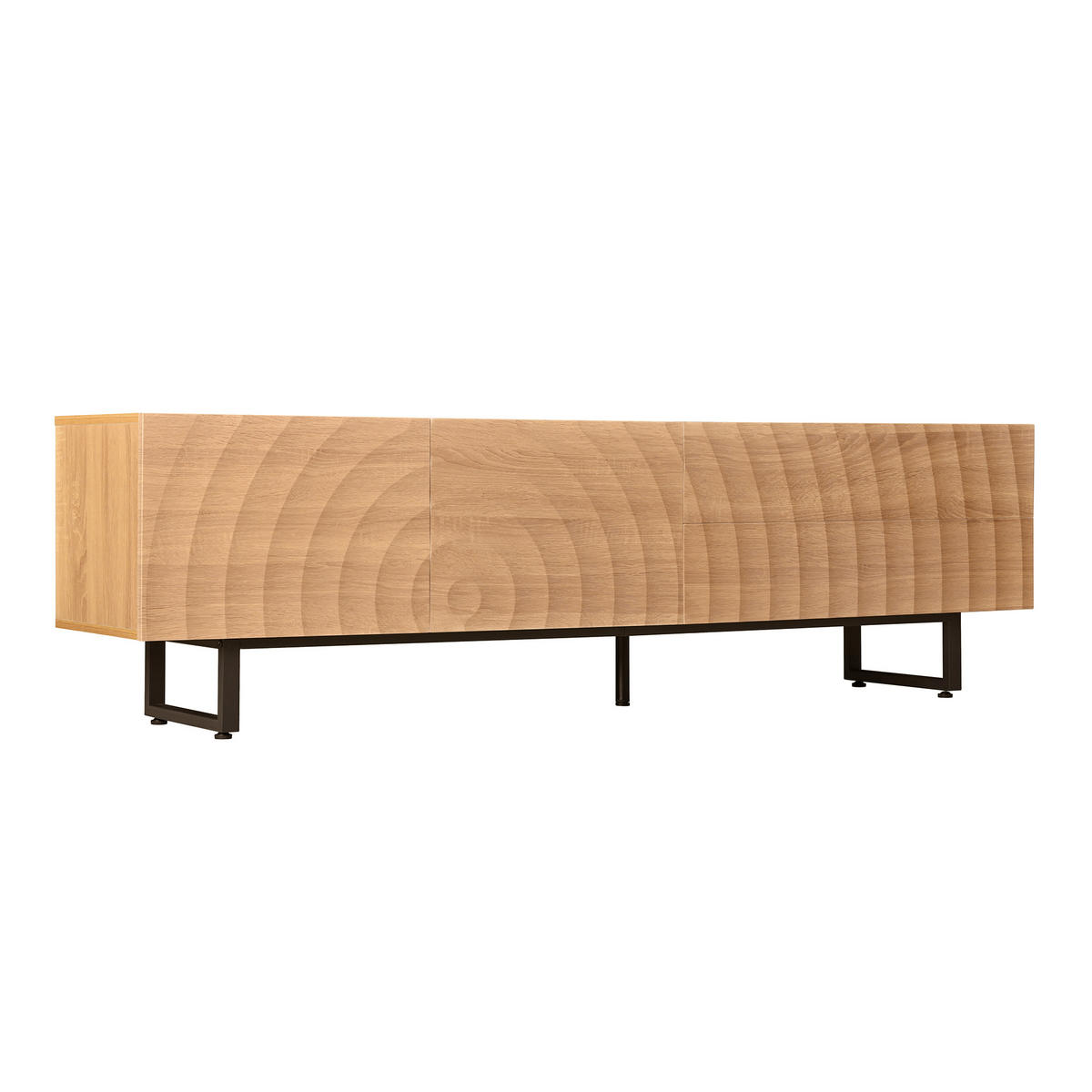TV-LOWBOARD Naturfarben 180/38/51.5 cm - Naturfarben, Holzwerkstoff (180/51.5/38cm) - PANGIVO