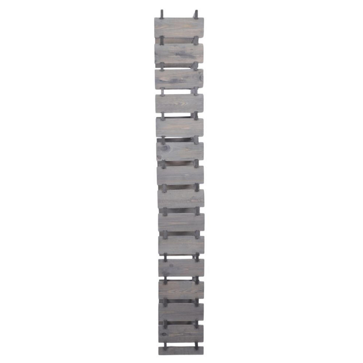 WEINREGAL VINOTECA FLEX PRO HxBxT 205x46x28cm 60 Flaschen auf 15 Ebenen Grau - Grau, Holz (46/205/28cm) - PROREGAL