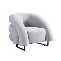 SESSEL MACA - Samtgewebe Beige - Beige, Kunststoff (95/73/88cm) - Home Deluxe