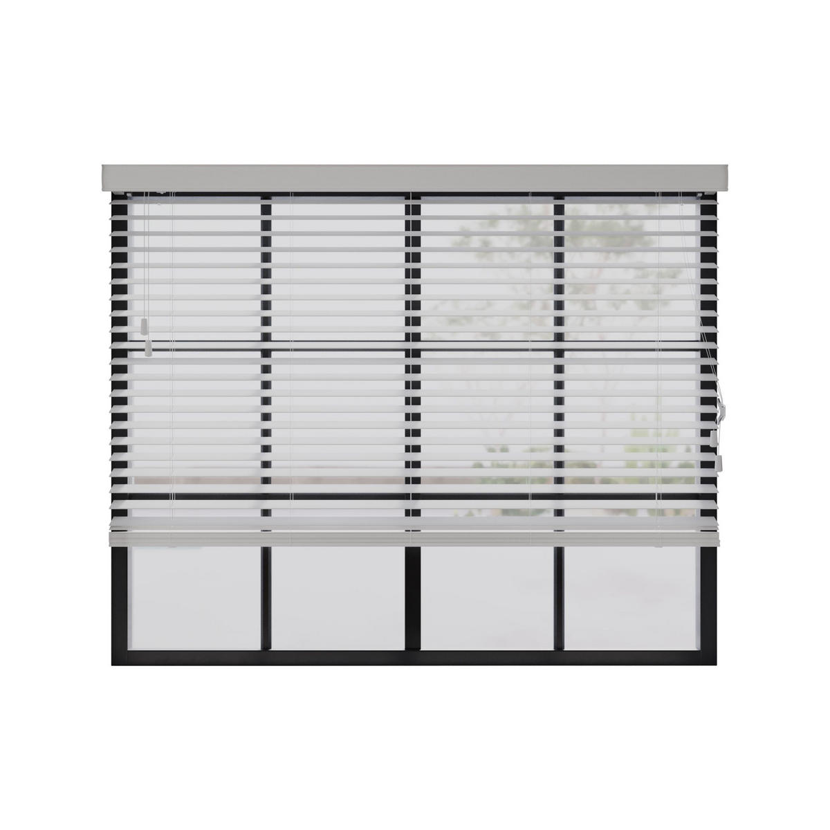 HOLZJALOUSIEN Cocoon Weiß - Weiß, Holz (140/130cm) - Cocoon Home Concepts