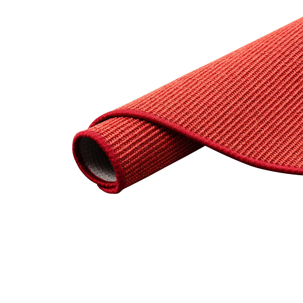 SISAL NATUR TEPPICH RUND - Rot, Textil (160/160cm) - Snapstyle