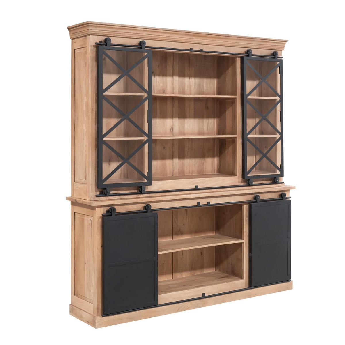 VITRINE Fresno Braun 45/200/220 cm - Braun, Holz (200/220/45cm) - Starfurn