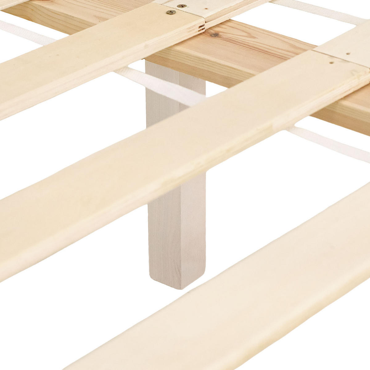 HOLZBETT Weiß 120/200 cm Doppelbett mit Lattenrost - Weiß, Holz (120/200cm) - Homestyle4u