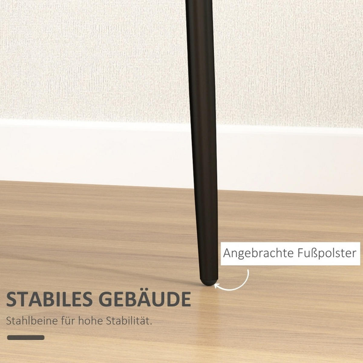 ESSZIMMERSTUHL 4er-Set armlos Schwarz Metall - Schwarz, Metall (41/97/54cm) - Meubliv