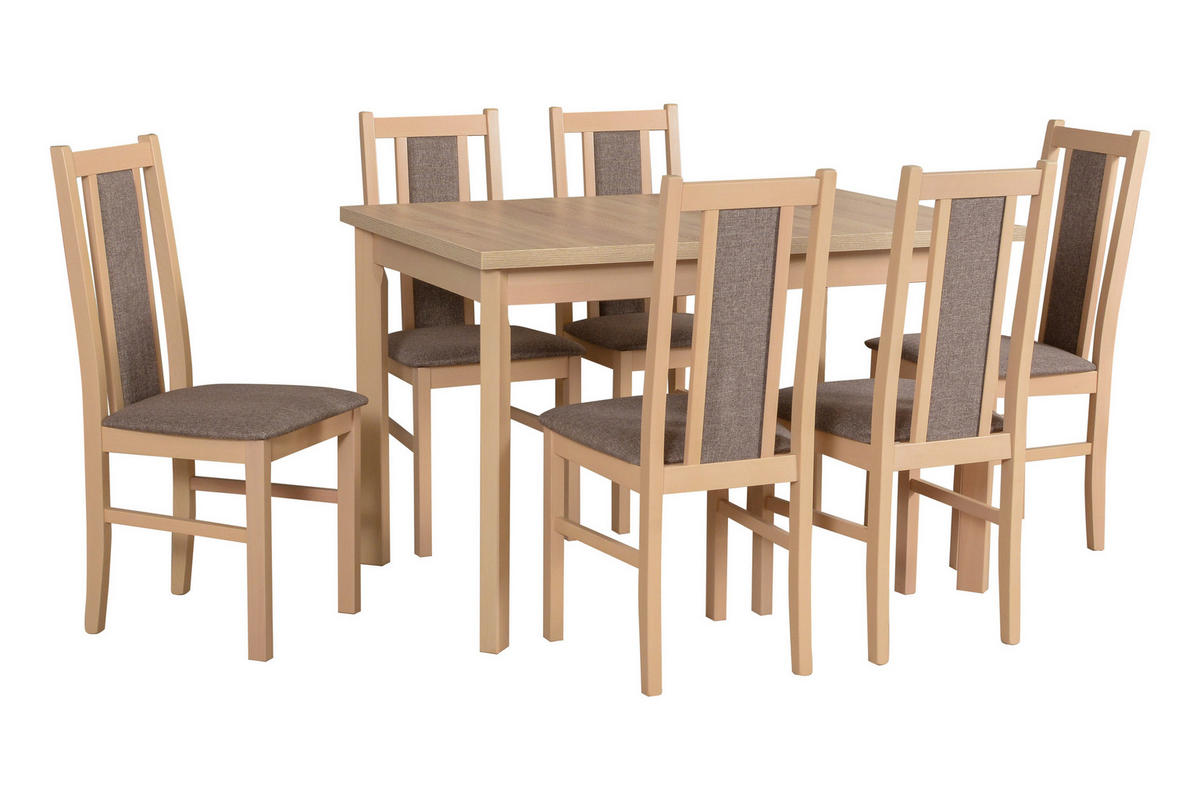 ESSTISCH Max 5 P - Beige/Sonoma Eiche, Holz (80/120/78cm) - Leaf Design