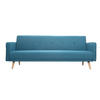 SOFA Verstellbar 3-Sitzer Skandinavisches Design BlaugrÙn ULLA - Blau, Textil (82.5/80.5/205cm) - Miliboo