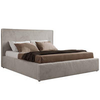 POLSTERBETT CORIVO CLASSIC 200/200 - Hellgrau Plüsch - ohne Matratze - Hellgrau, Textil (200/200cm) - MKS