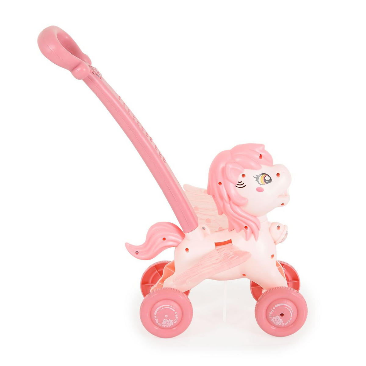 SPIELZEUG Schiebespielzeug Pony Wings rosa 40 cm Höhe, Seifenblasen, bewegliche Flügel, Musik, Lichtfunktion - Rosa, Kunststoff (39/40/35cm) - Moni