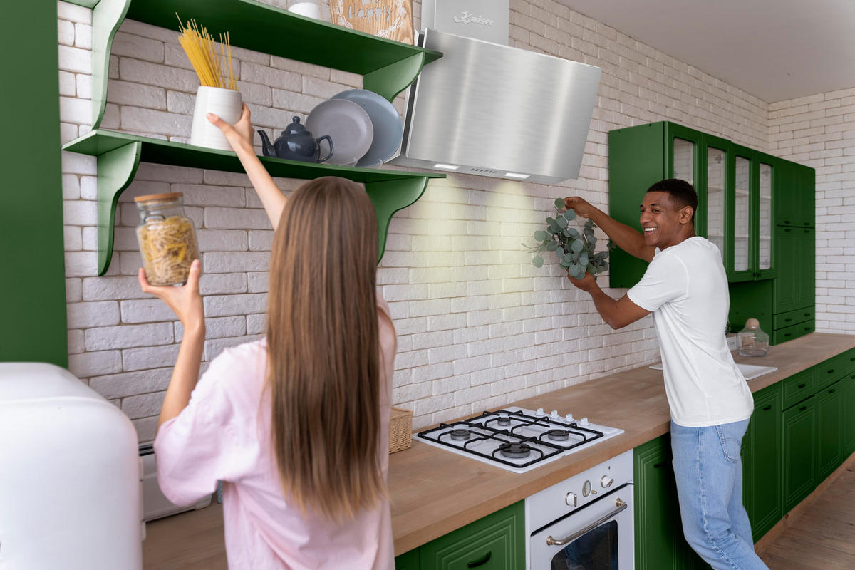 WANDHAUBE AT 9455 N Eco EDELSTAHL 90cm - Edelstahlfarben, Metall (90/88.8/46.5cm) - Kaiser Küchengeräte