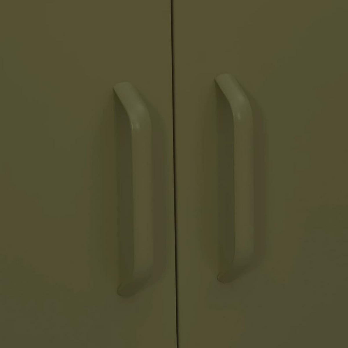 SIDEBOARD mit 2 Türen und verstellbaren Einlegeböden, 80/35/101,5 cm, aus Stahl, in Olivgrün - Olivgrün, Metall (35/101.5/80cm) - vidaXL