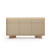 KOMMODE RIGATO 153,9/84,4/40cm mit 3 Schubladen 3 Türen Beige - Beige, Holzwerkstoff (153.9/84.4/40cm) - MASSENO