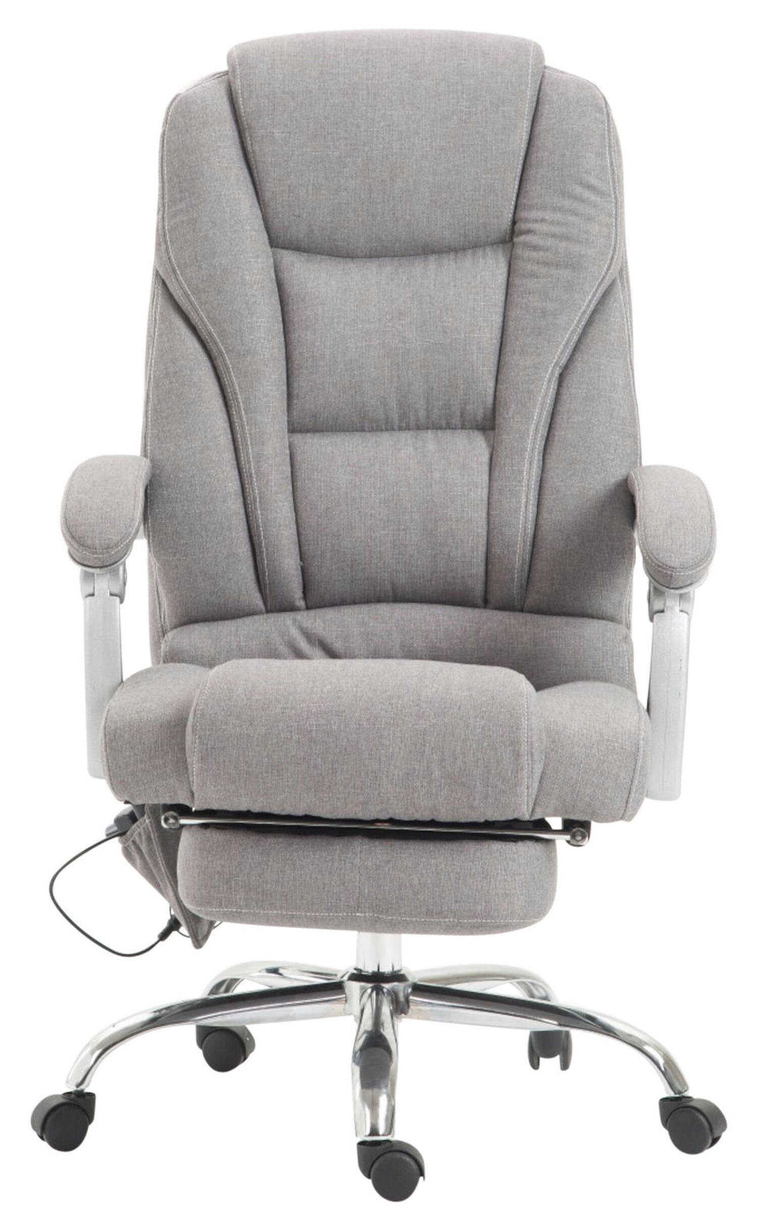 BÜROSTUHL Pacira, Stoff mit Massagefunktion Grau - Grau, Textil/Metall (68/127/64cm) - TPFLiving